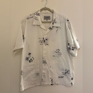 Carhartt WIP Stamp Medium Mens Shirt Camp Linen Blend Casual